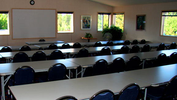 Meeting room with screen